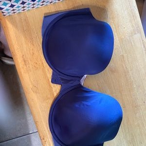 TWO Victoria Secrets Bras - one blue strapless, one white, brand new with tags